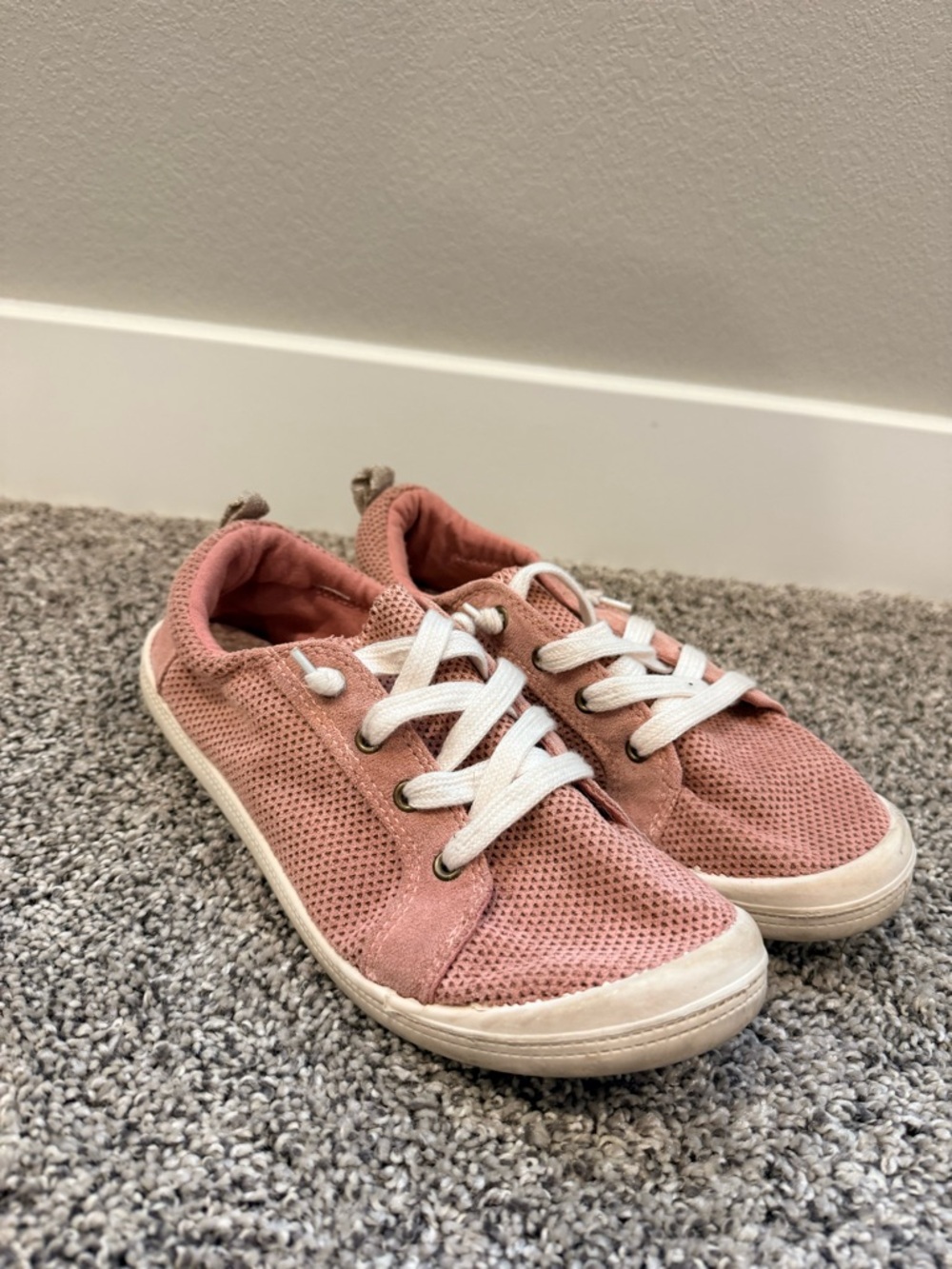 Maurices Girls Pink Lace-Up Sneakers
